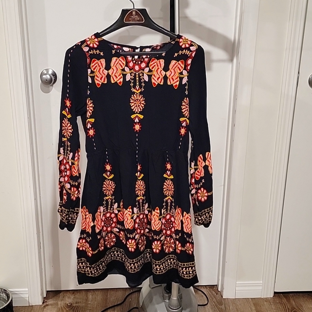 Faux embroidered dress